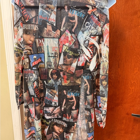 VTG Magazine-Print Collage Dress • Statement Graphic Dress • Streetwear Chic” 1x - Picture 2 of 12